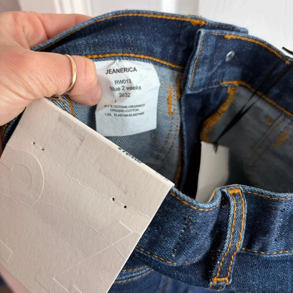NWT Jeanerica Roma High Waisted Wide Leg Two Weeks Blue Jeans 24 Tuckernuck